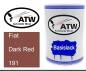 Preview: Fiat, Dark Red, 191: 500ml Lackdose, von ATW Autoteile West.